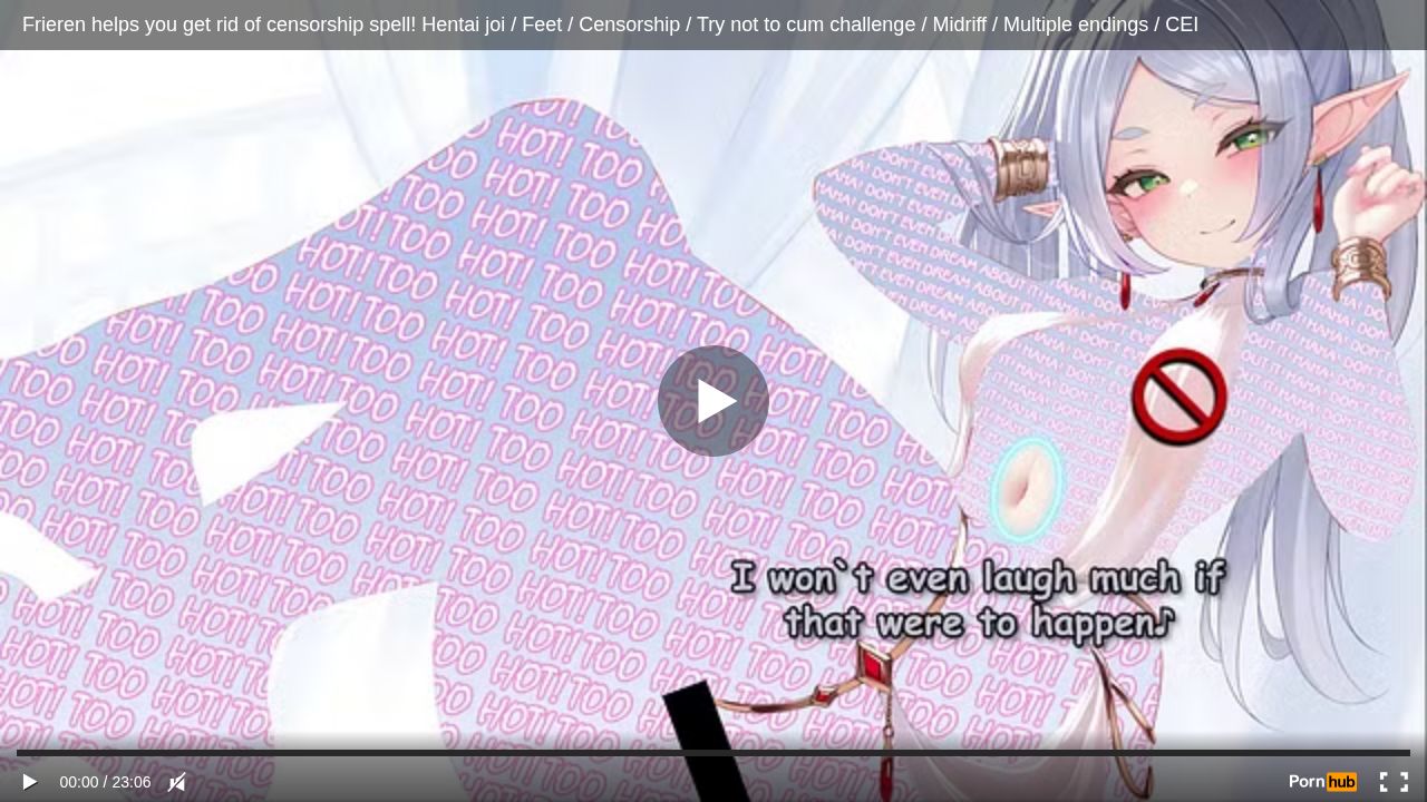 Frieren helps you get rid of censorship spell! Hentai joi / Feet / Censorship / Try not to cum challenge / Midriff / Multiple endings / CEI