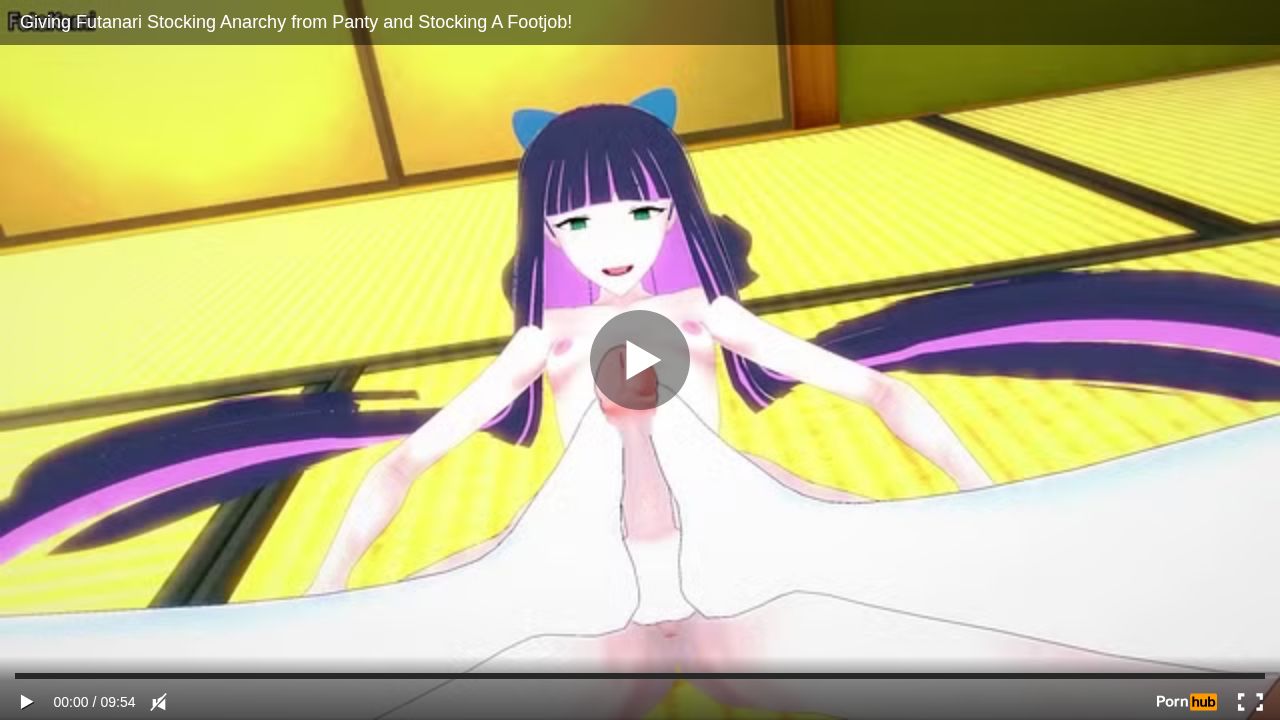 Giving Futanari Stocking Anarchy from Panty and Stocking A Footjob!