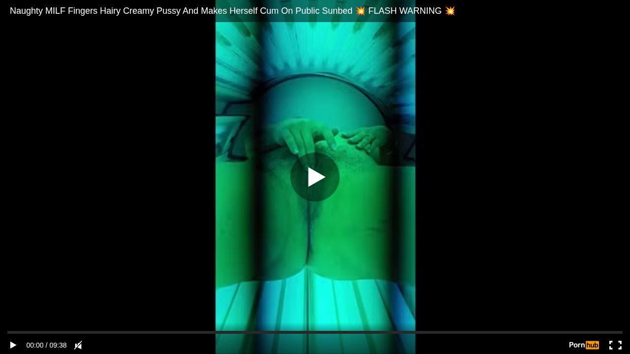 Naughty MILF Fingers Hairy Creamy Pussy And Makes Herself Cum On Public Sunbed FLASH WARNING