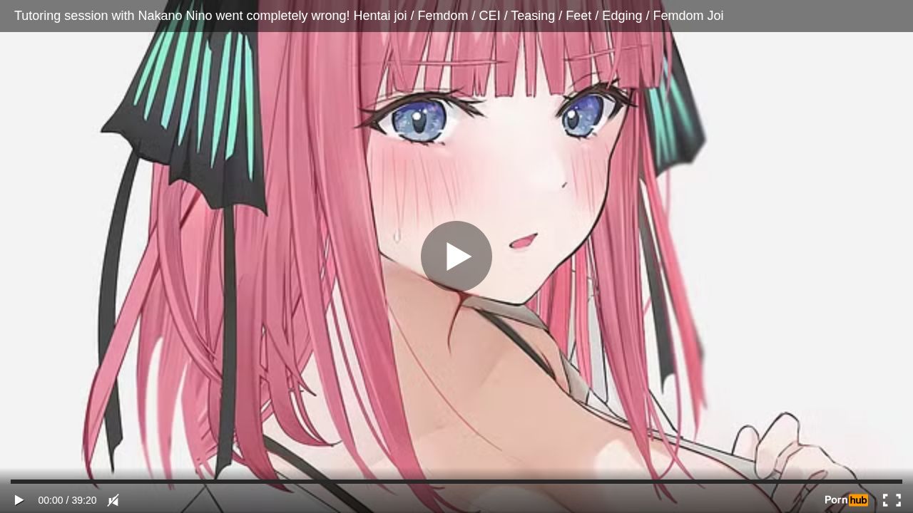 Tutoring session with Nakano Nino went completely wrong! Hentai joi / Femdom / CEI / Teasing / Feet / Edging / Femdom Joi