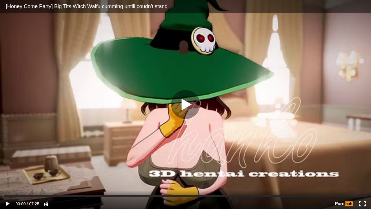 [Honey Come Party] Big Tits Witch Waifu cumming untill coudnt stand