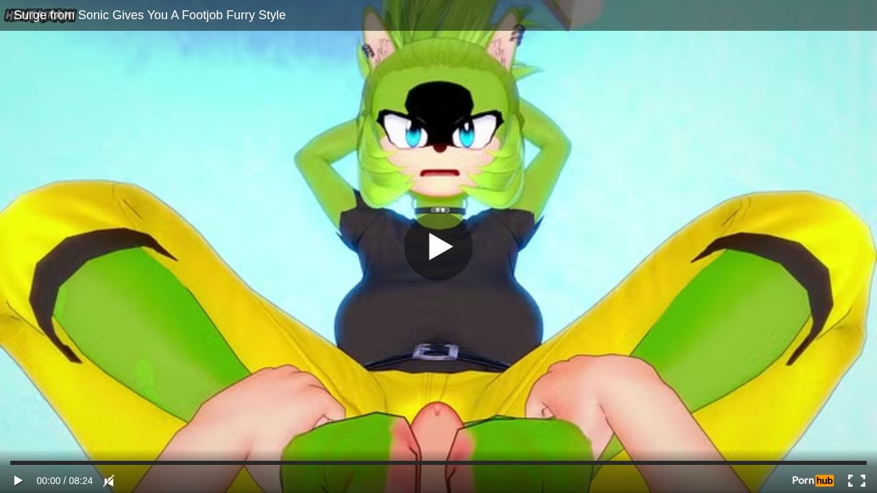 Surge from Sonic Gives You A Footjob Furry Style