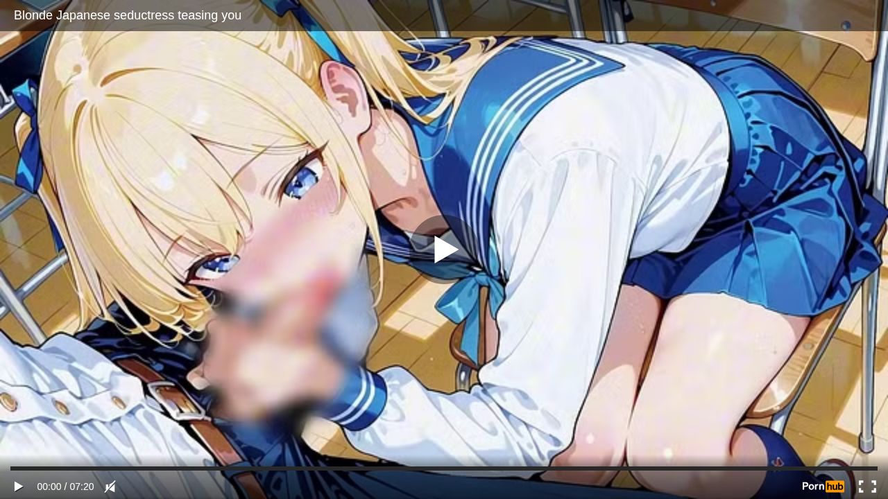 Blonde Japanese seductress teasing you