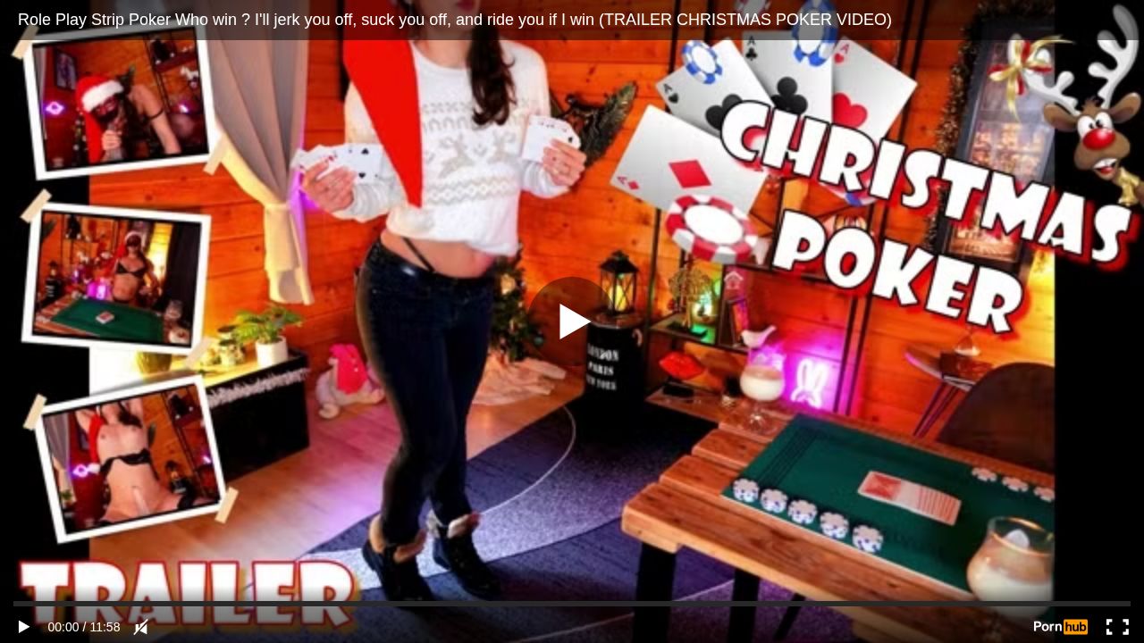 Role Play Strip Poker Who win ? Ill jerk you off, suck you off, and ride you if I win (TRAILER CHRISTMAS POKER VIDEO)