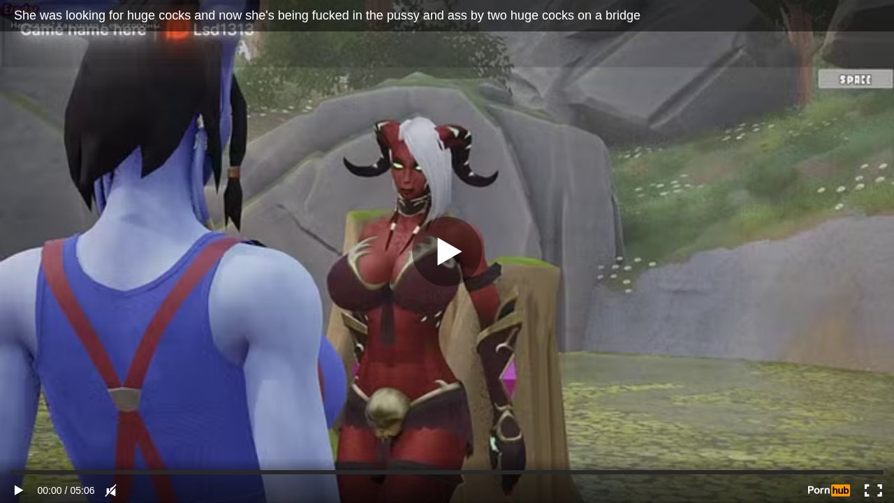 She was looking for huge cocks and now shes being fucked in the pussy and ass by two huge cocks on a bridge