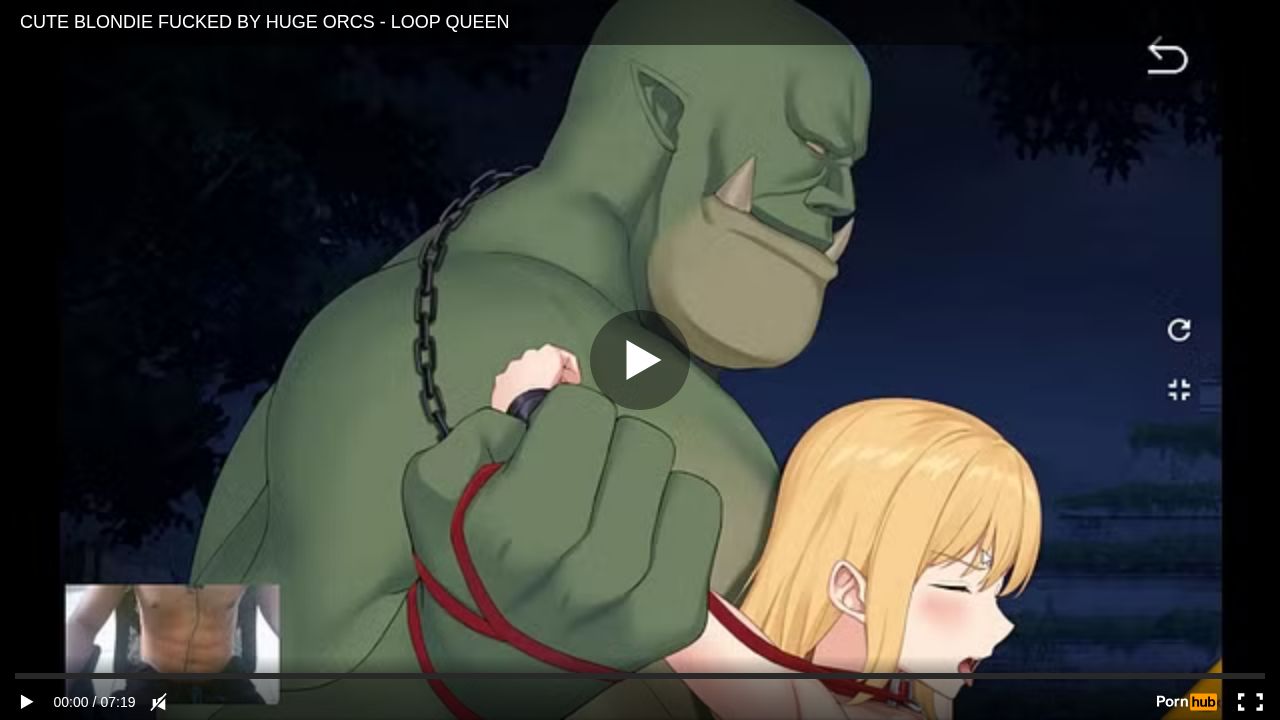 CUTE BLONDIE FUCKED BY HUGE ORCS - LOOP QUEEN