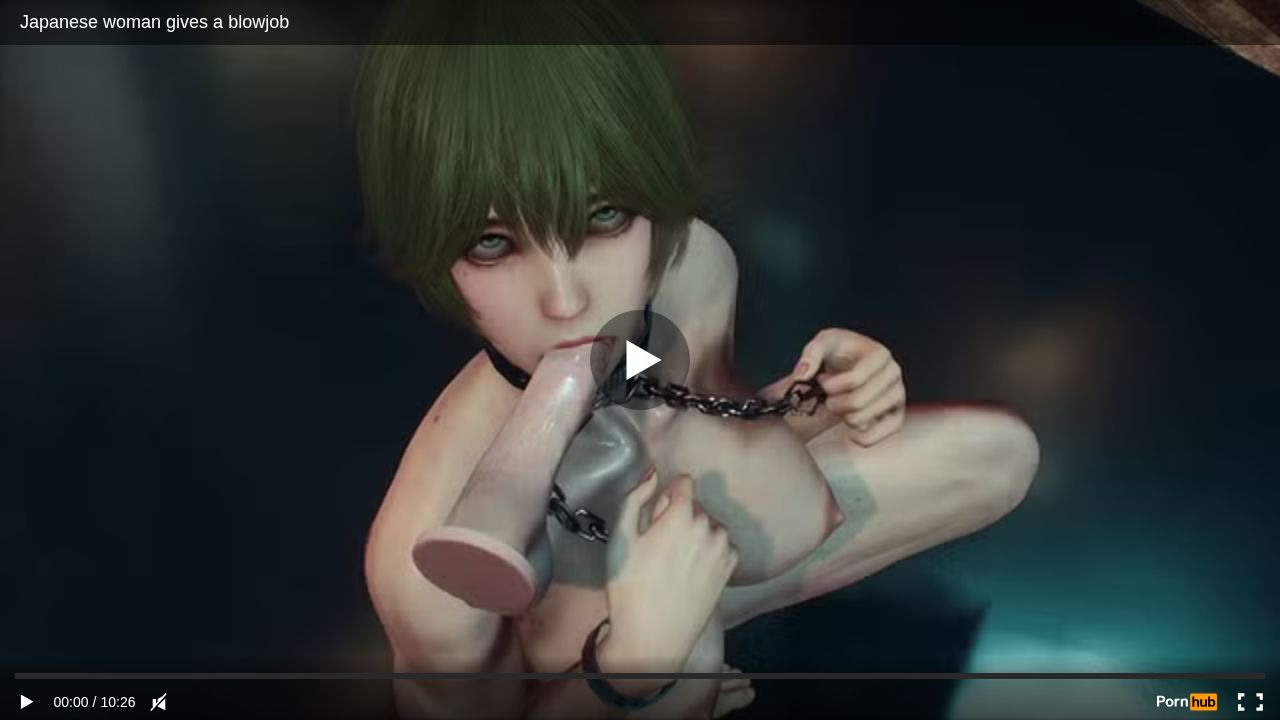 Japanese woman gives a blowjob