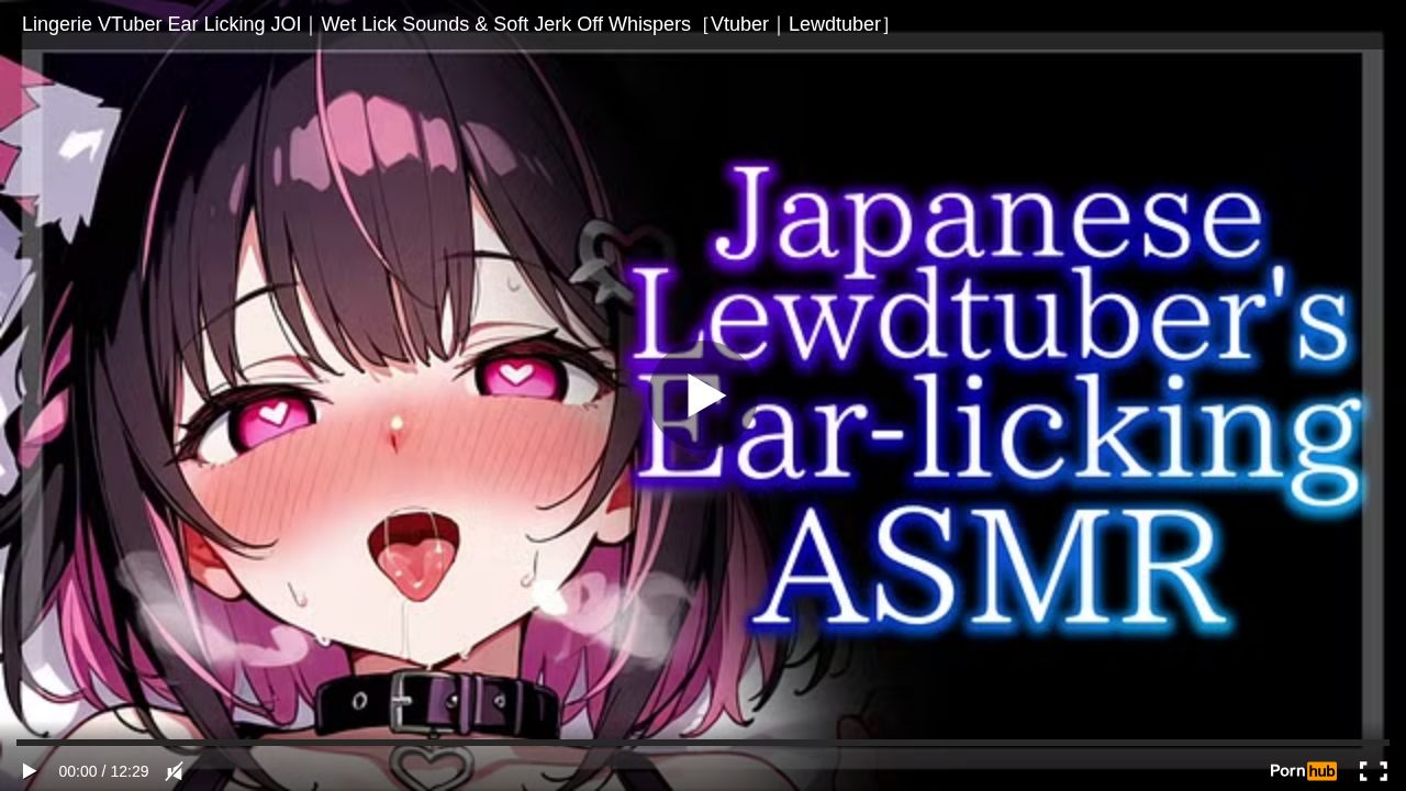 Lingerie VTuber Ear Licking JOI Wet Lick Sounds & Soft Jerk Off Whispers Vtuber Lewdtuber