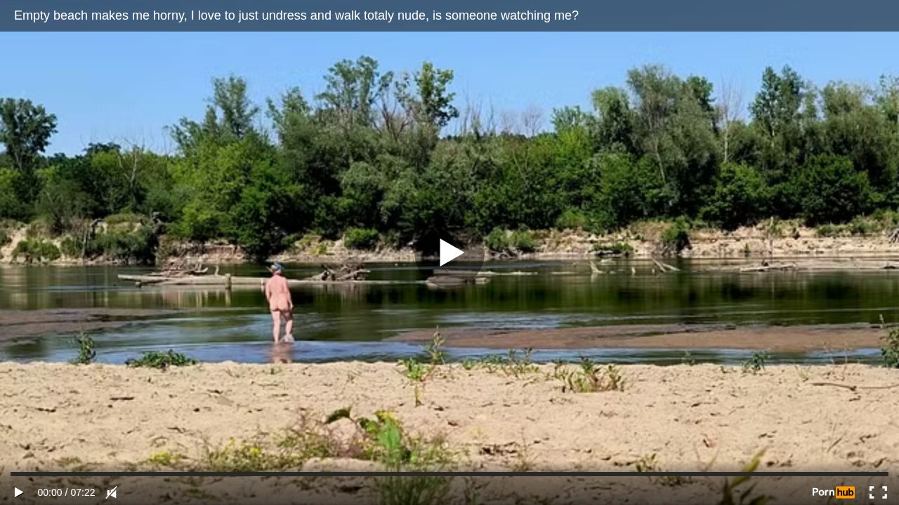 Empty beach makes me horny, I love to just undress and walk totaly nude, is someone watching me?
