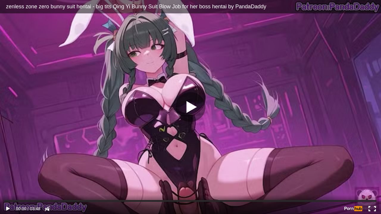 zenless zone zero bunny suit hentai - big tits Qing Yi Bunny Suit Blow Job for her boss hentai by PandaDaddy