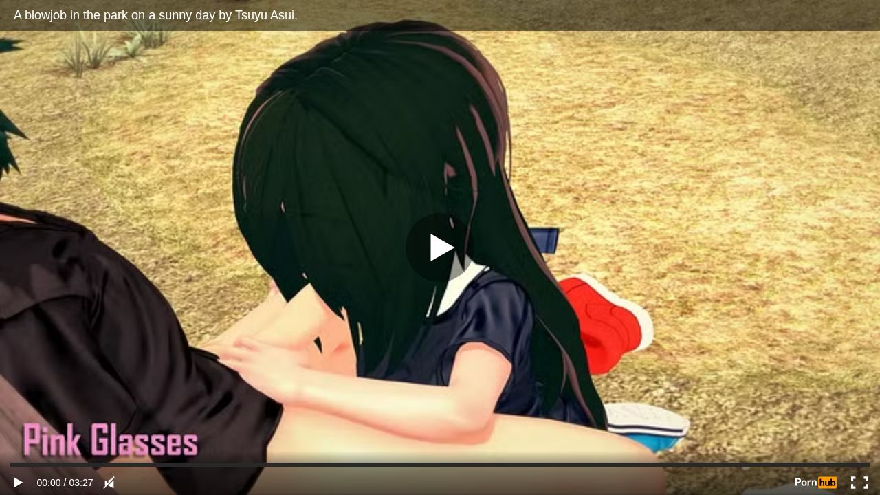 A blowjob in the park on a sunny day by Tsuyu Asui.