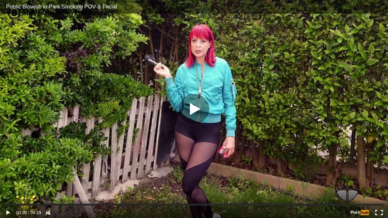 Public Blowjob in Park Smoking POV & Facial