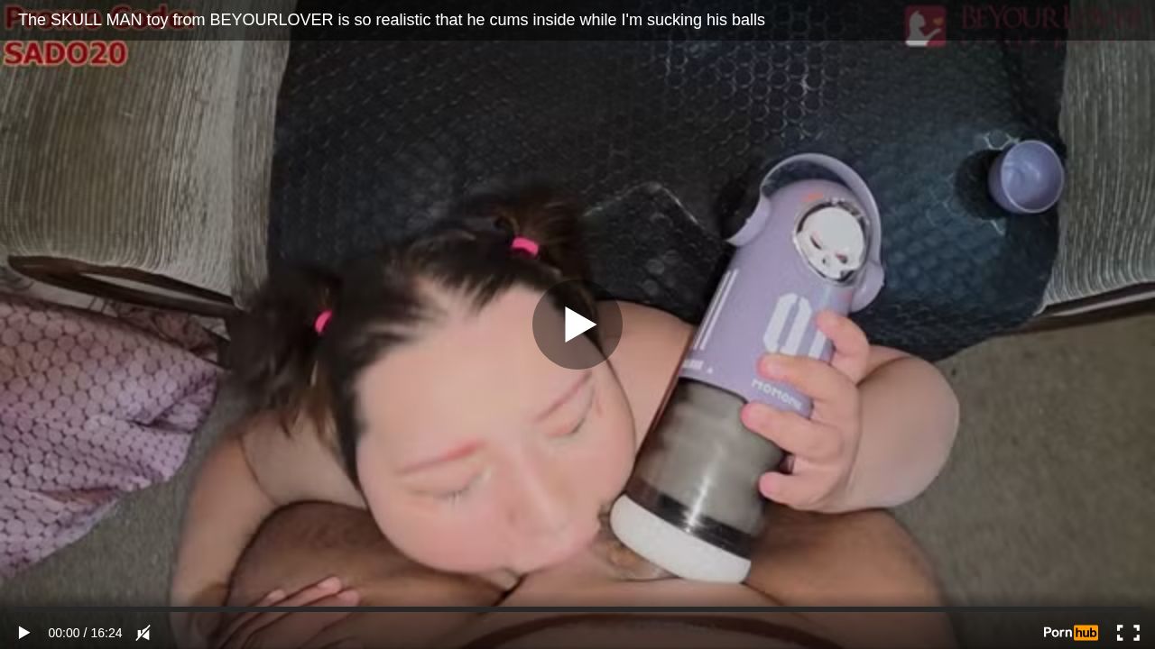 The SKULL MAN toy from BEYOURLOVER is so realistic that he cums inside while Im sucking his balls