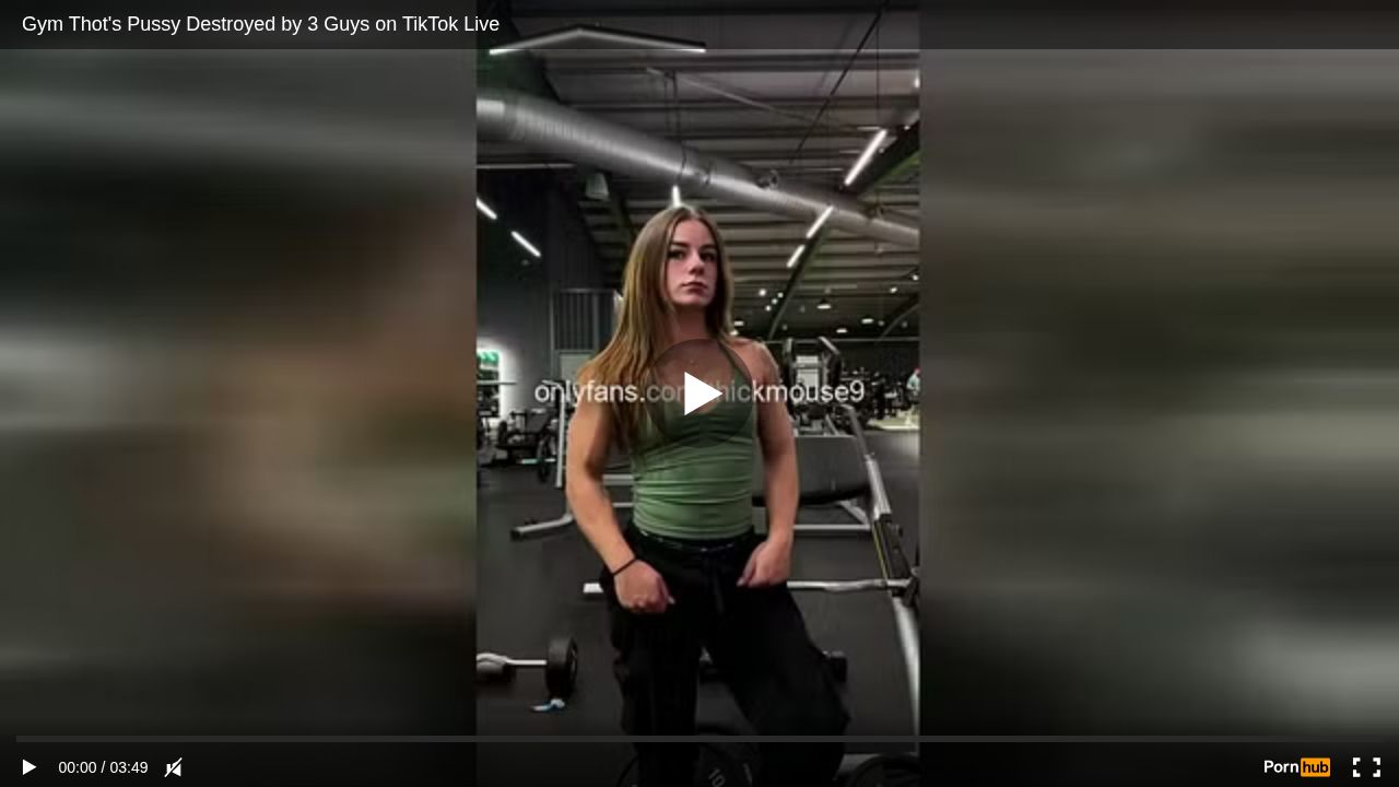 Gym Thots Pussy Destroyed by 3 Guys on TikTok Live
