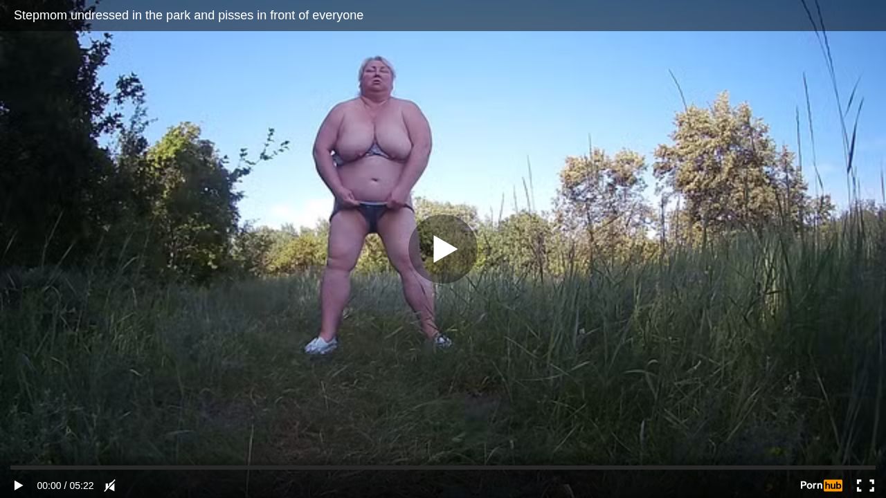 Stepmom undressed in the park and pisses in front of everyone